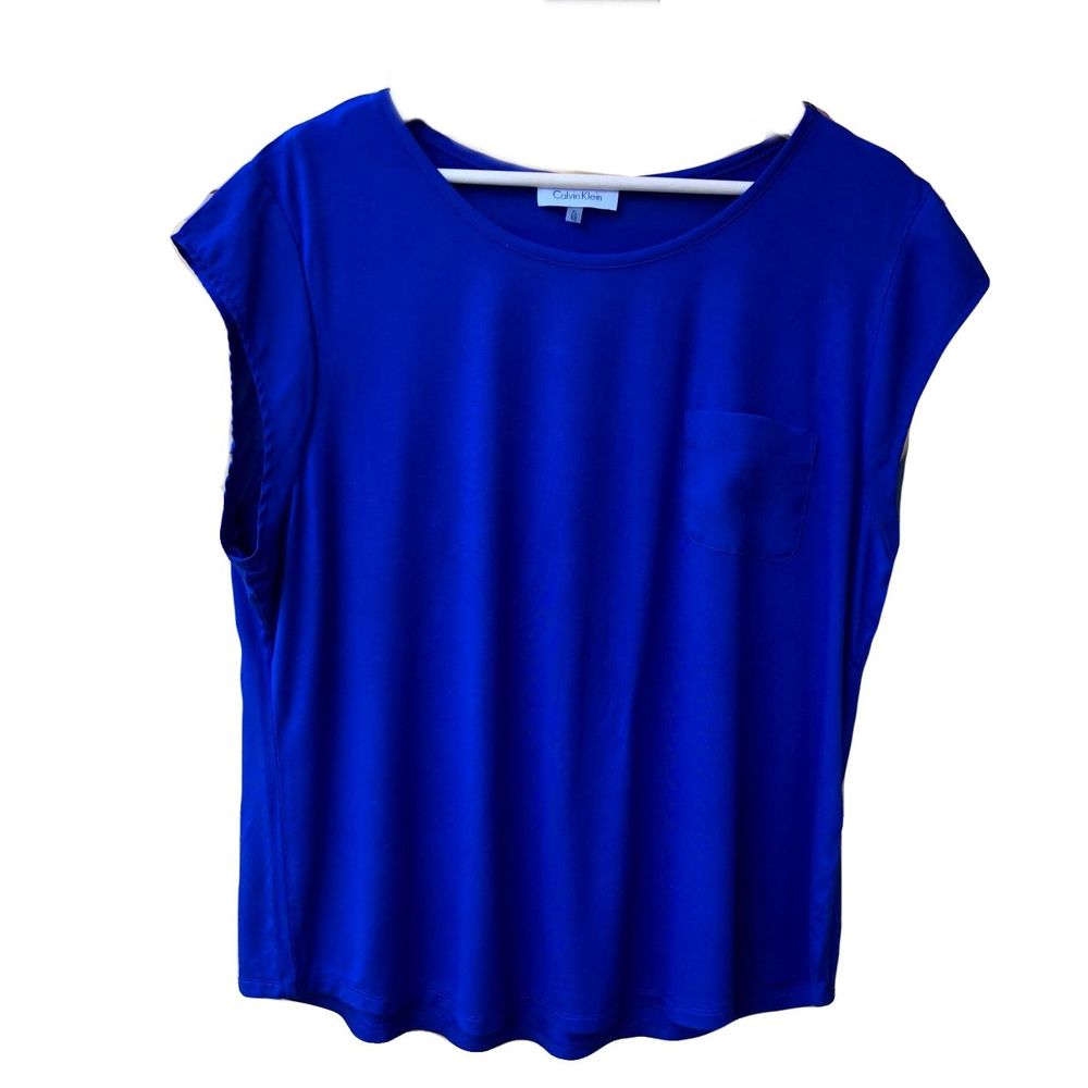 Calvin Klein Cap-Sleeve Pocket Tee